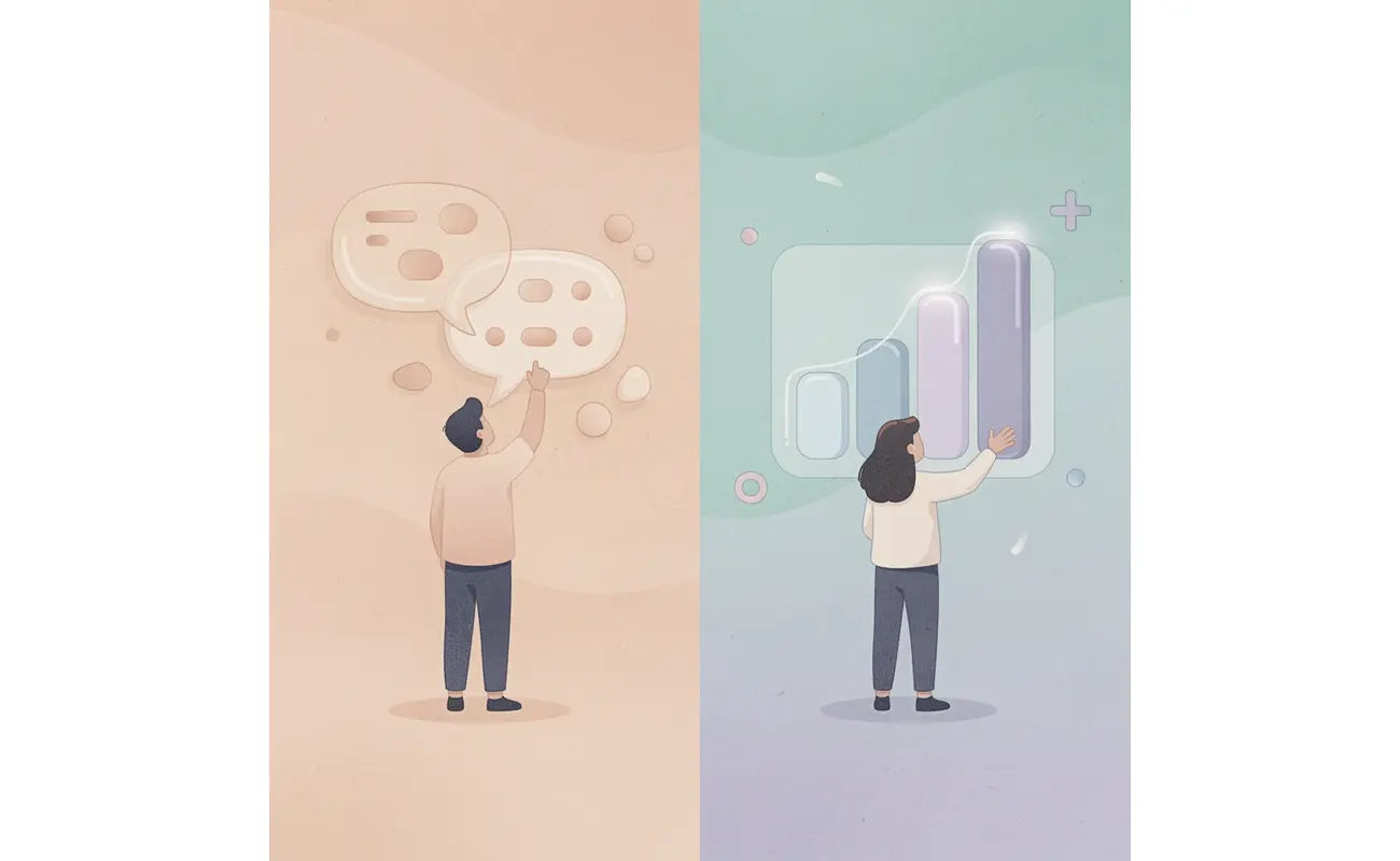  Split scene showing charismatic networking versus systematic networking approaches