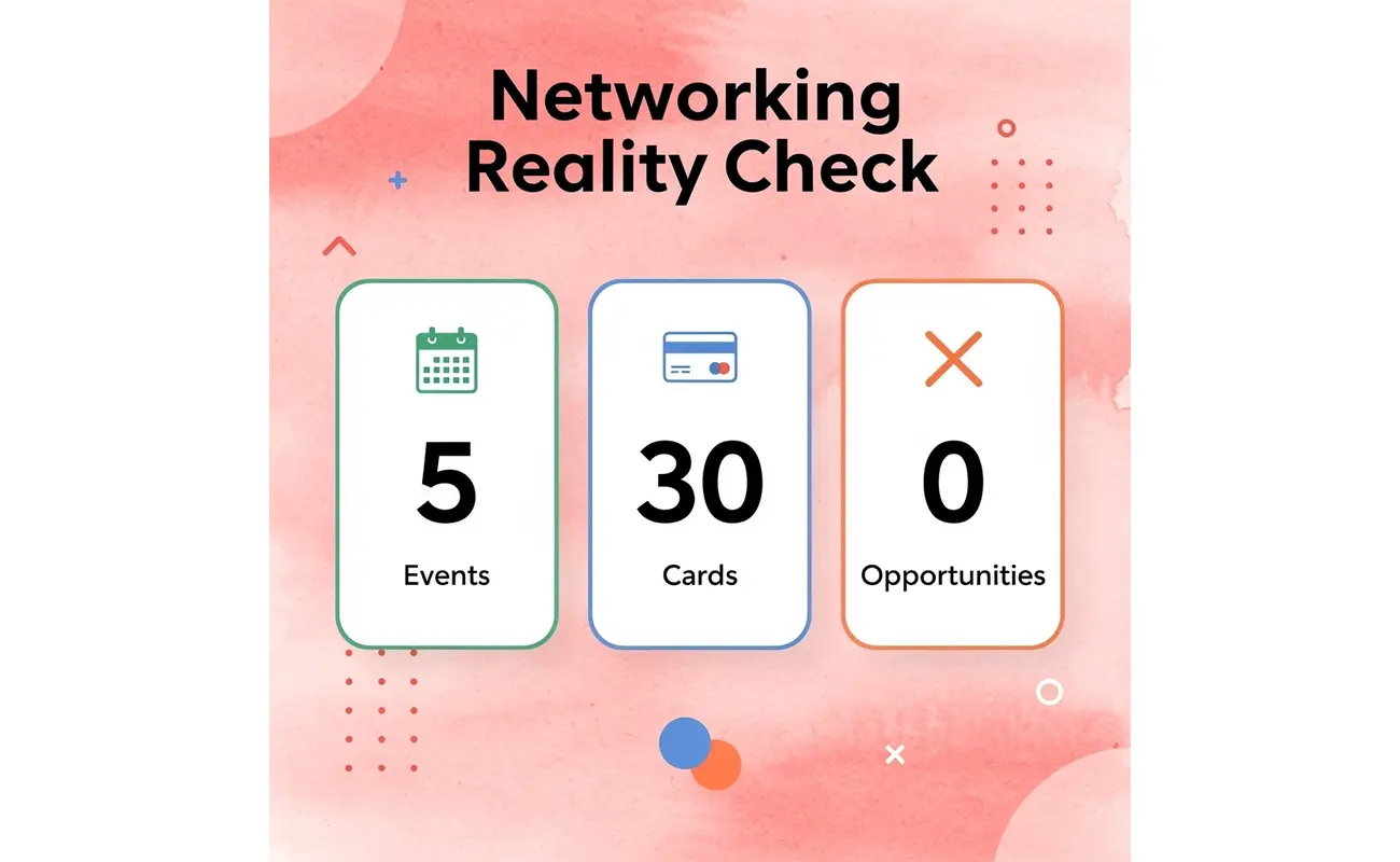 Statistics showing networking efforts versus results