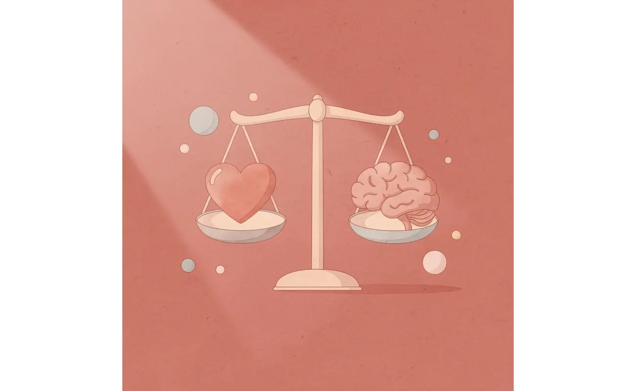 Balance scale comparing charisma versus systematic approach