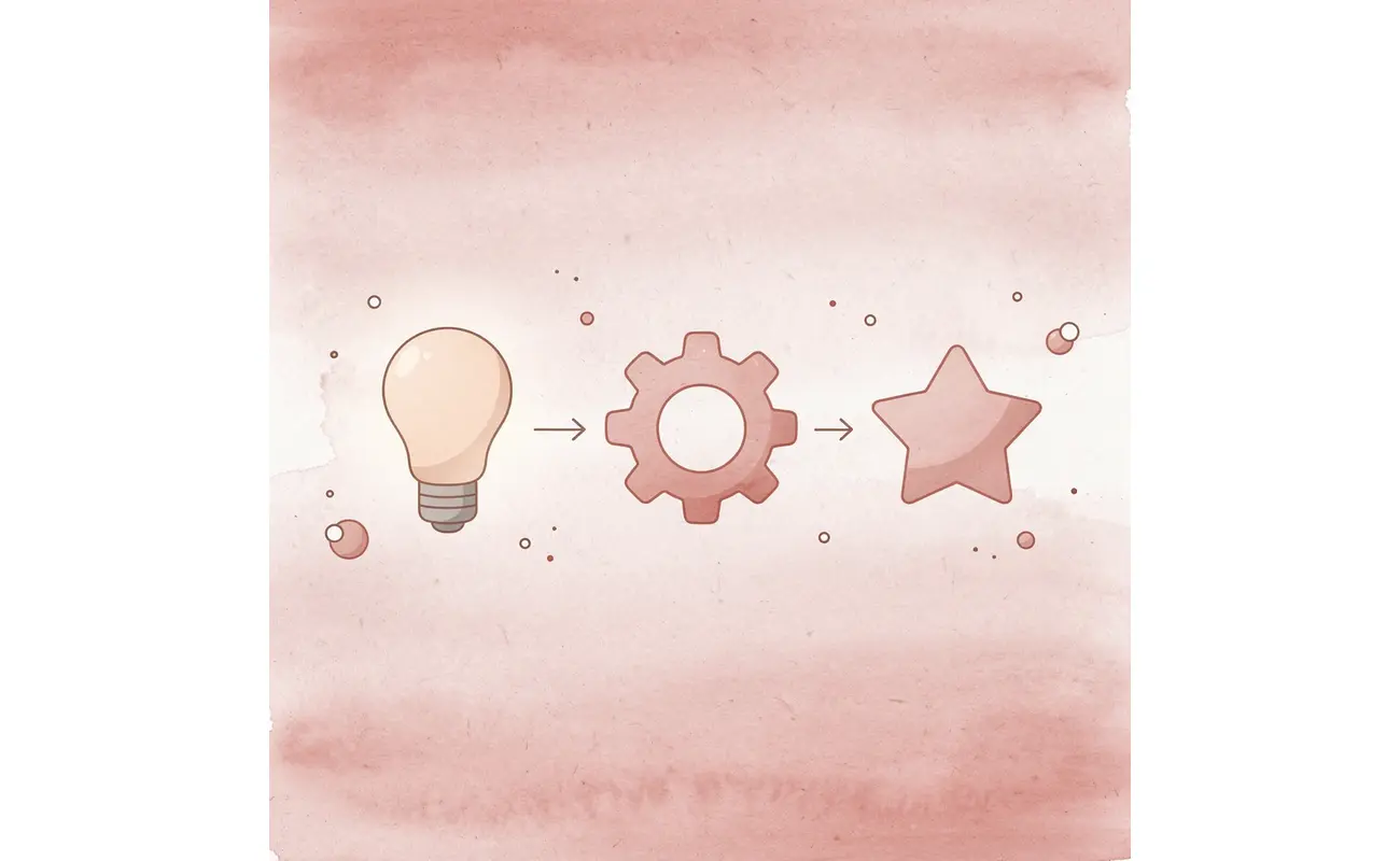 Three connected icons showing networking transformation process