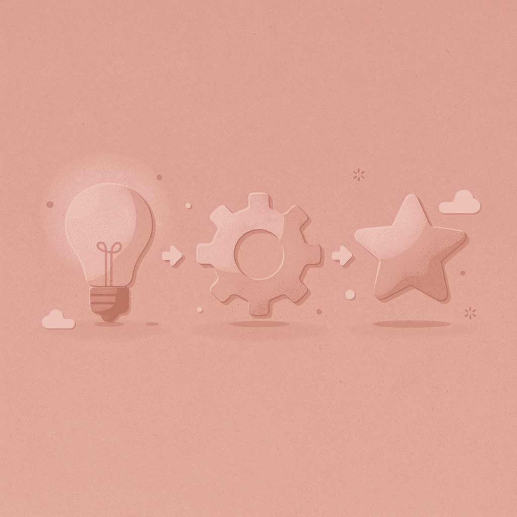 Three icons showing contact flow from source to conversion