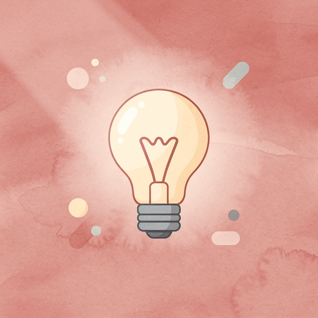 Lightbulb icon representing memorable business card ideas