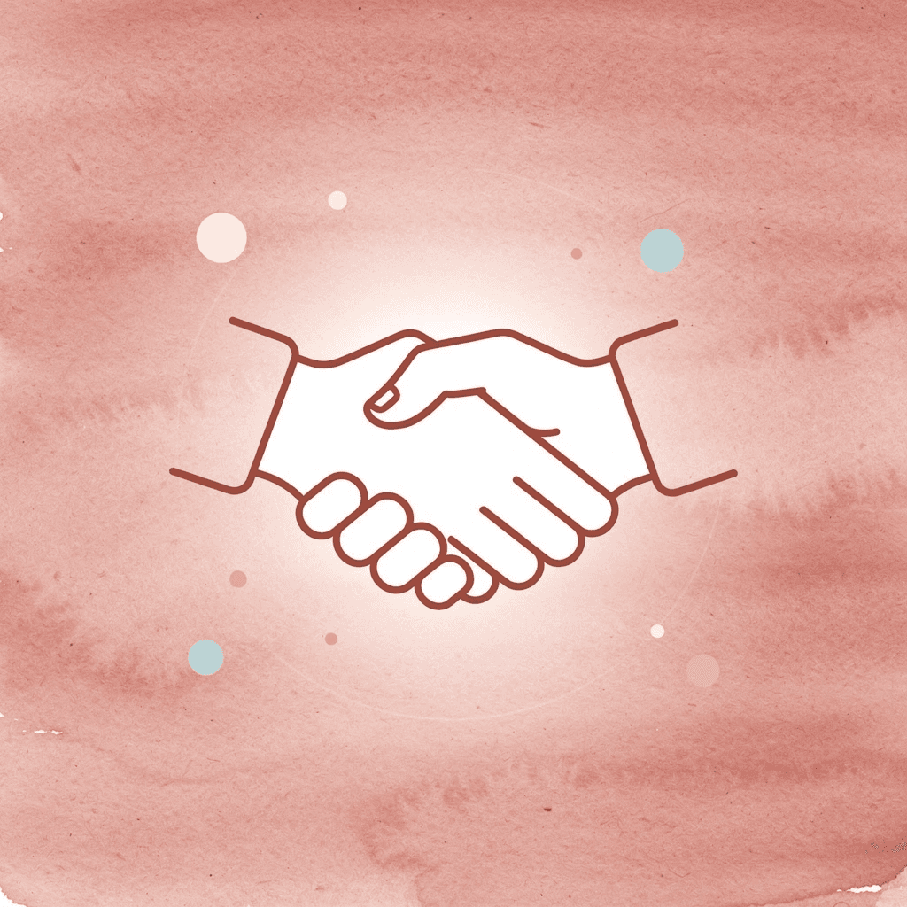 Handshake icon representing business relationships and first impressions