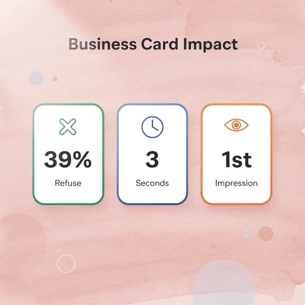  Statistics showing business card impact on first impressions