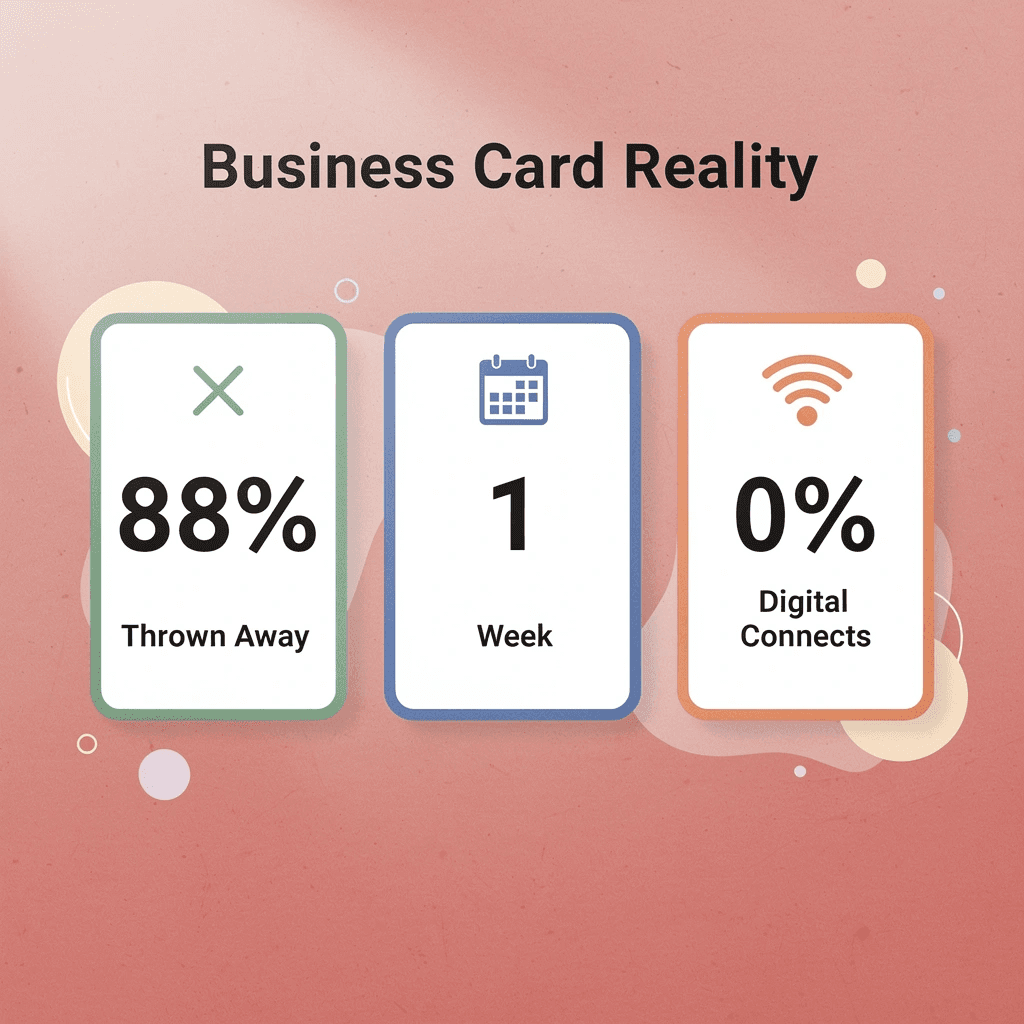 Statistics showing business card failure rates