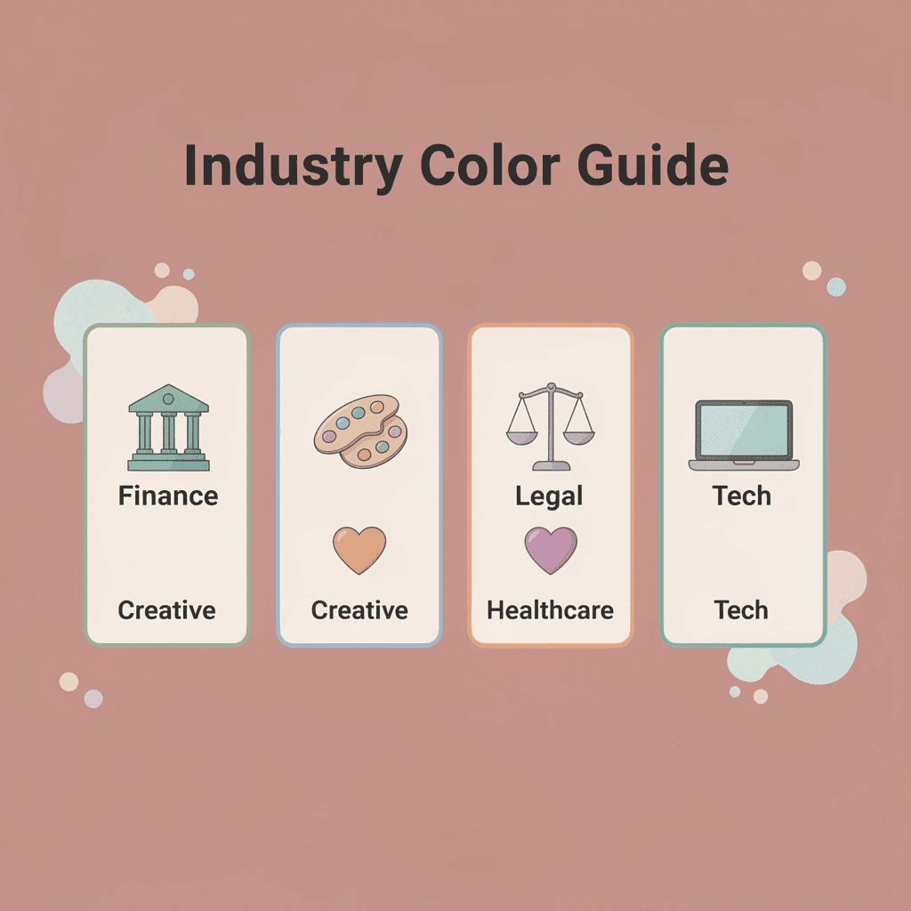 Industry-specific color recommendations for business cards