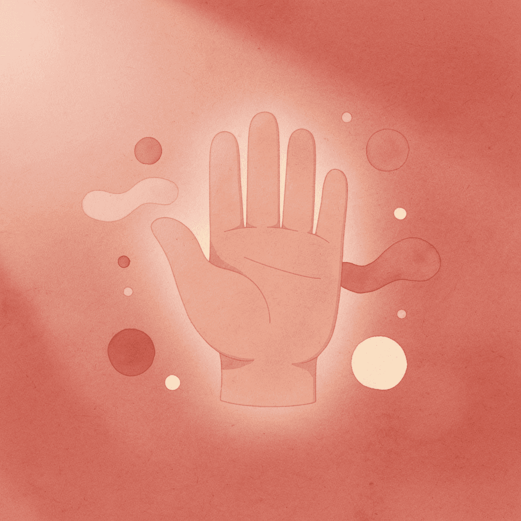 Hand icon representing tactile differentiation
