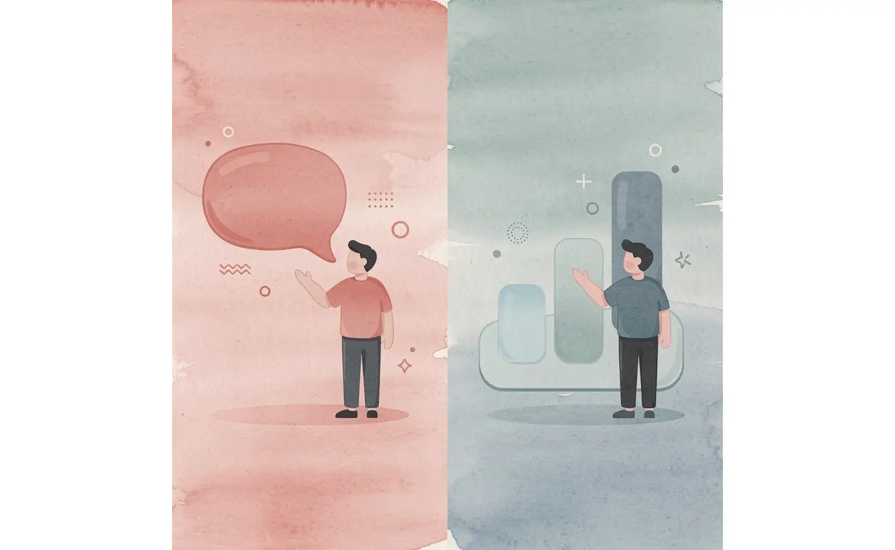 Split scene showing memorable versus forgettable business cards
