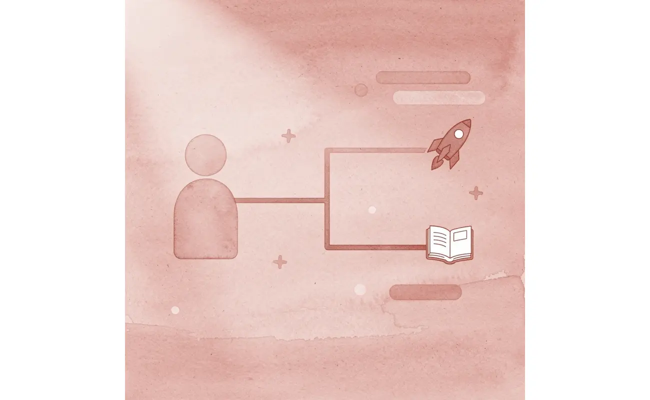 Decision point icon splitting into two paths