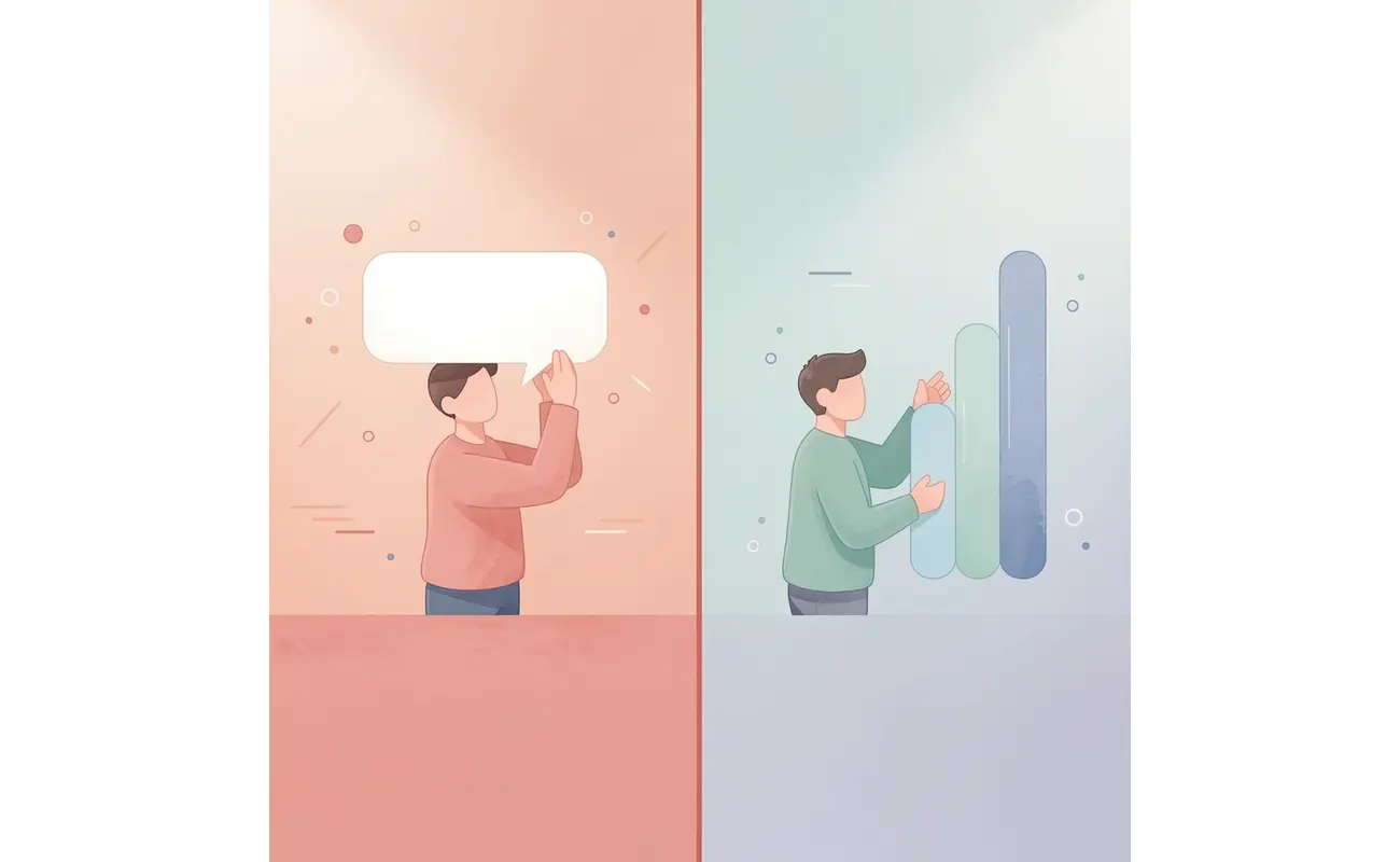 Split scene showing personal relationships versus organizational authority approaches