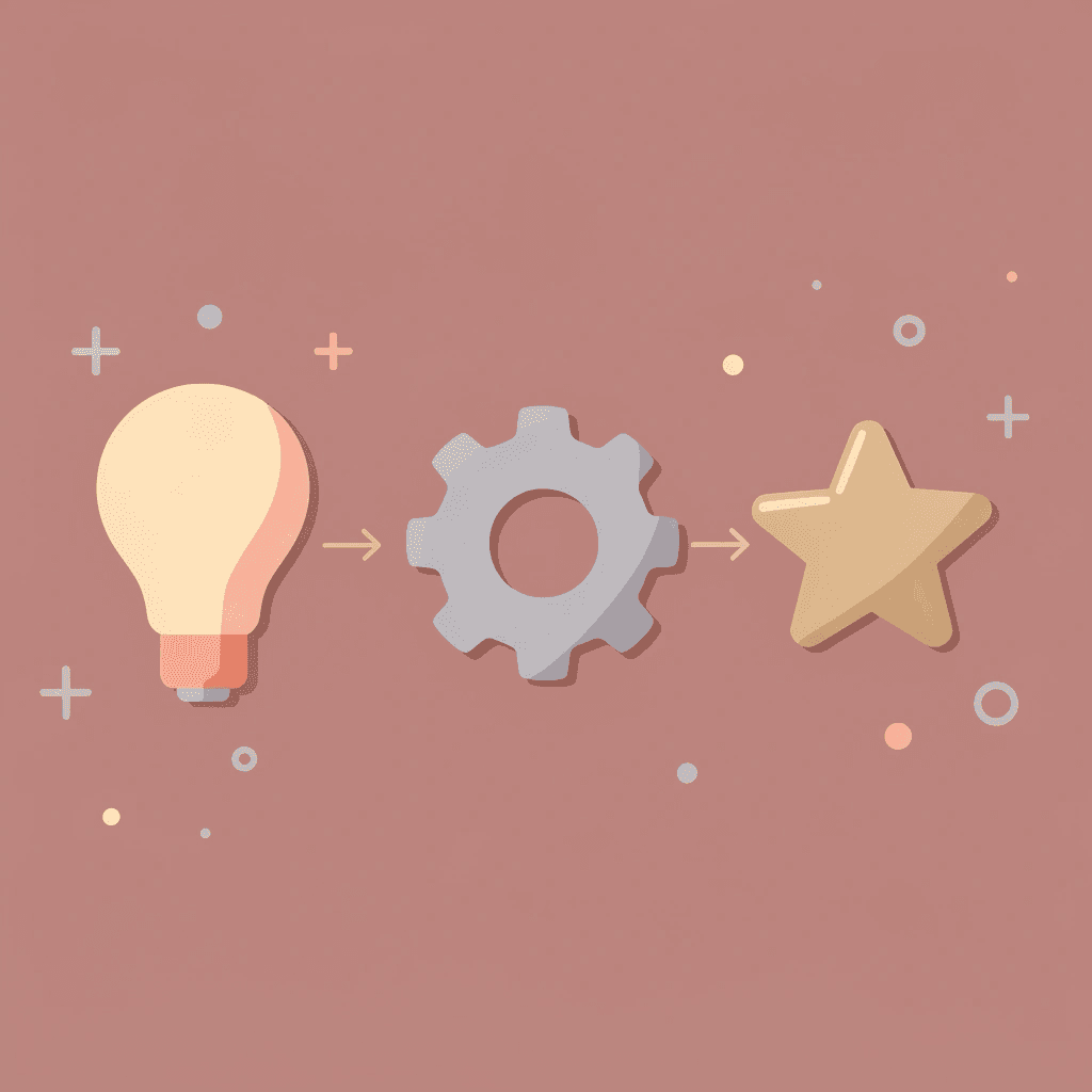 Three icons showing business card effectiveness process