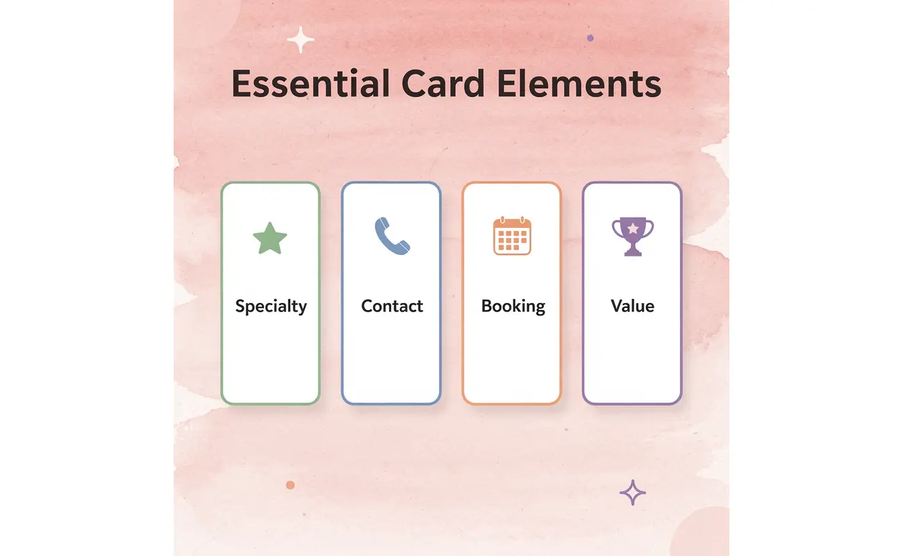 Four essential business card elements for estheticians