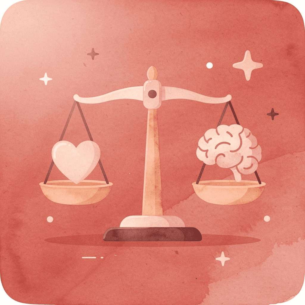 Balance scale comparing required versus optional business card elements