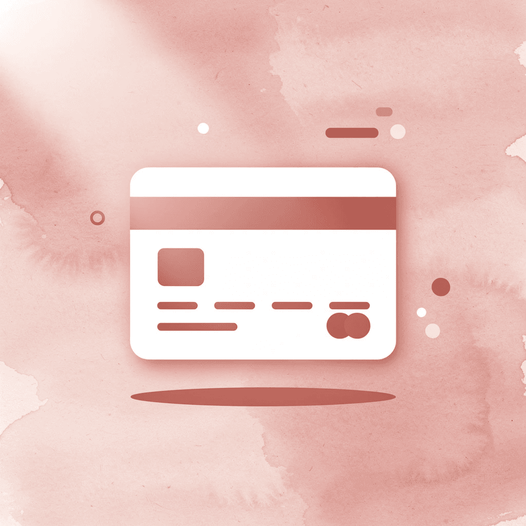 Credit card icon representing standard business card trim size