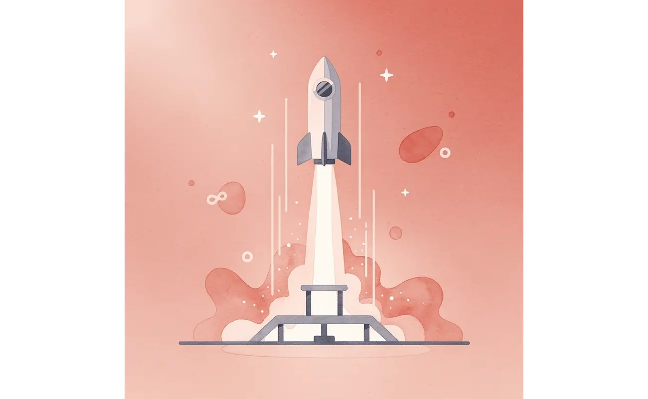 Scene of a business card launching upward, representing a powerful first impression