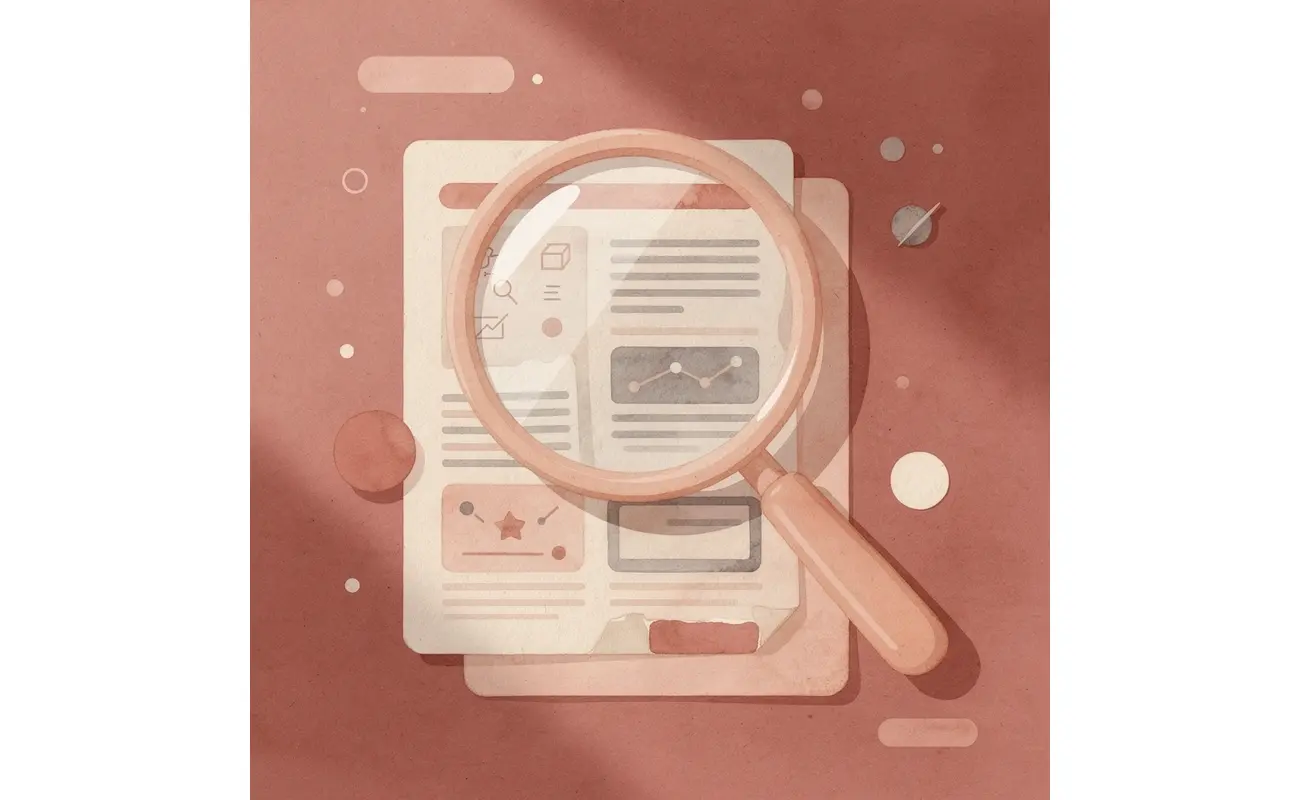 Magnifying glass examining data representing the AI audit question