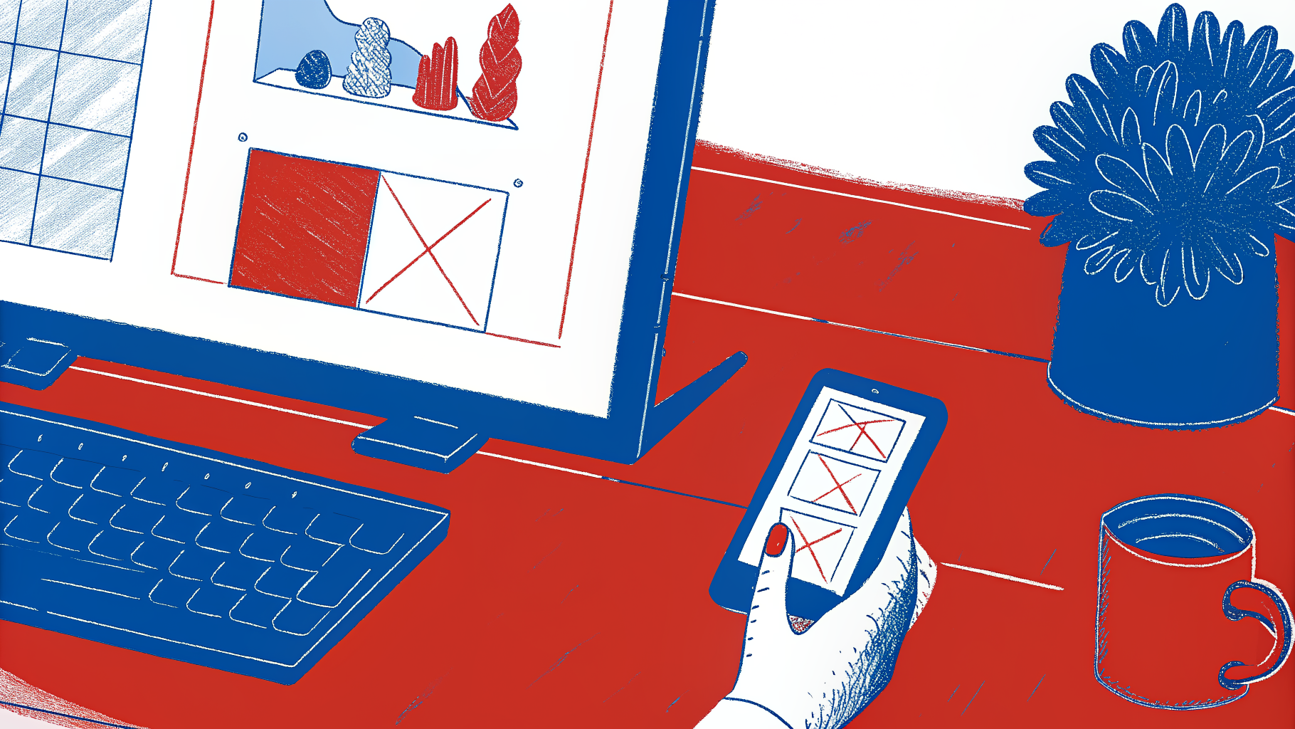 Sales rep tapping phones at trade show booth, leads failing to reach CRM dashboard