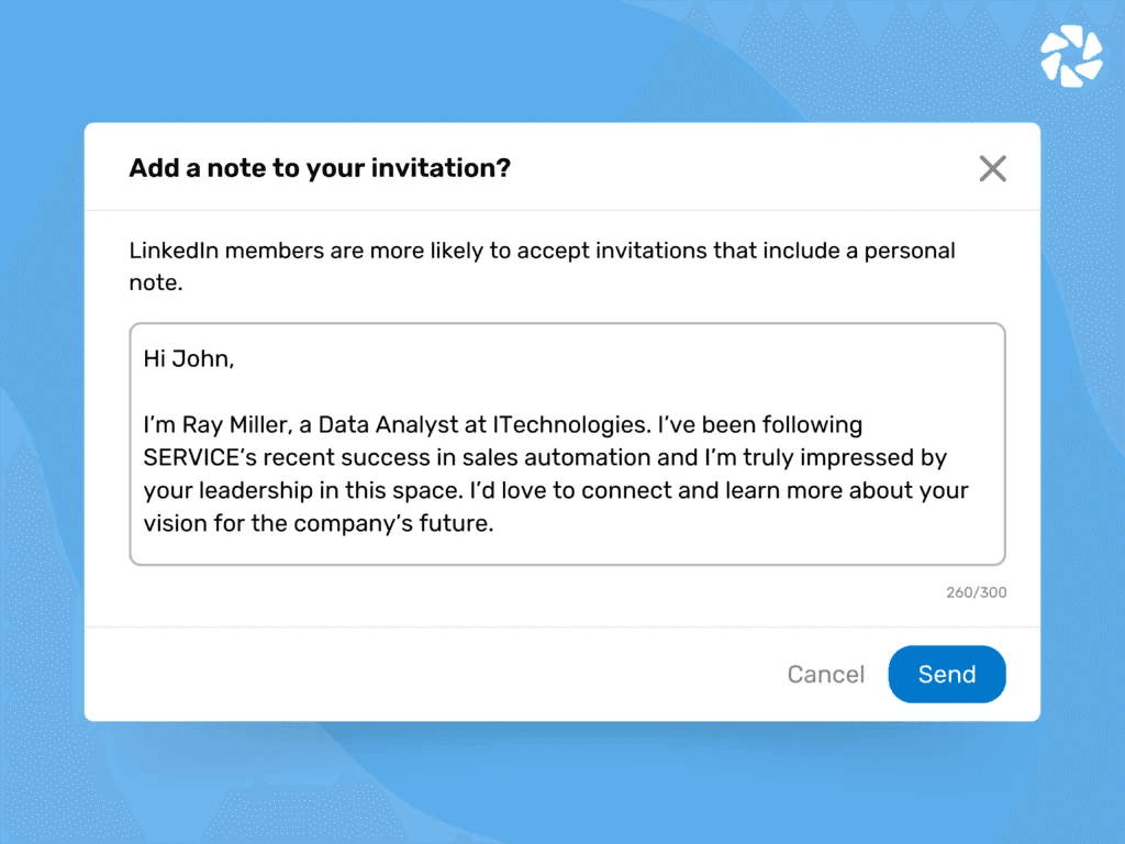 Trade Show Follow Up Best Practices - send linkedin connection request