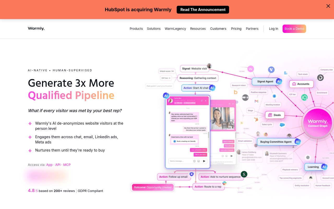 best digital business cards - warmly revenue teams integrating