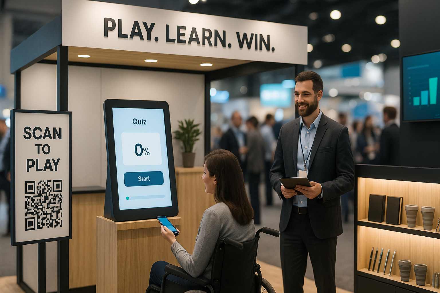 B2B Trade Show Marketing - gamified booth challenges tied