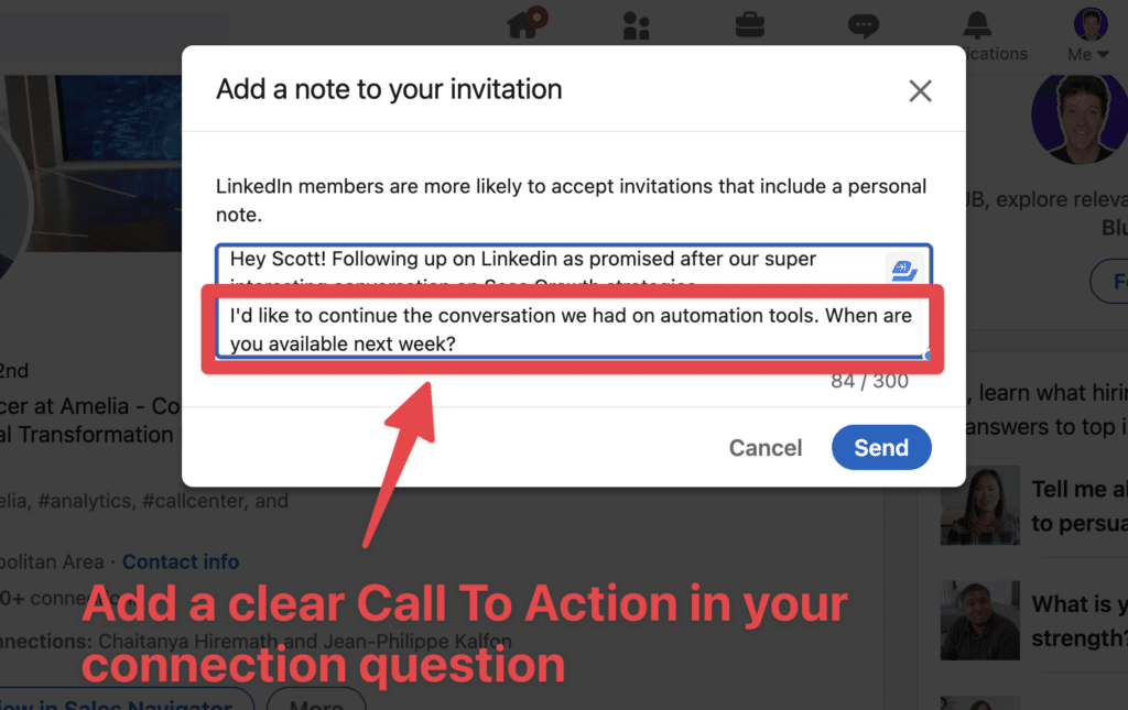 Trade Show Lead Follow Up - connect on linkedin during