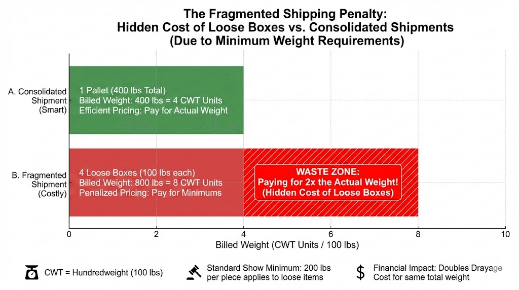 Trade Show ROI - shipping drayage hidden freight