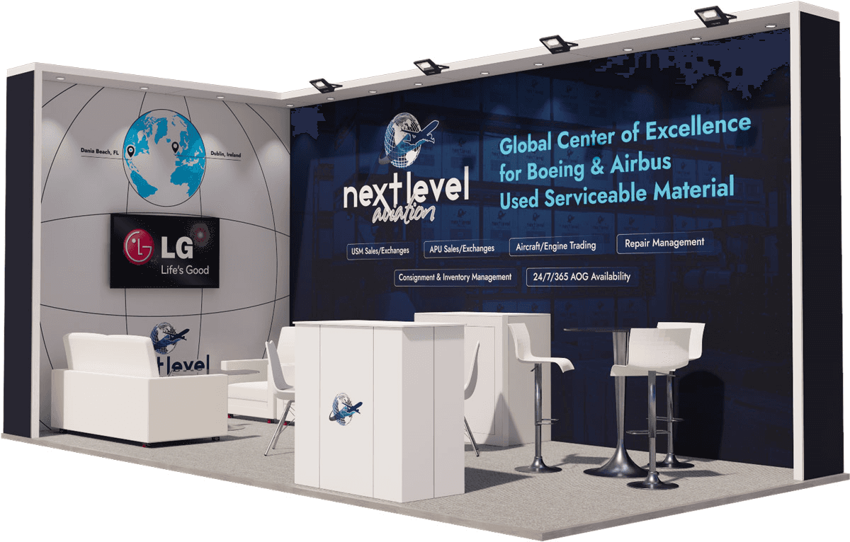 Next Level Aviation exhibition booth design - Trade Show Lead Generation Ideas