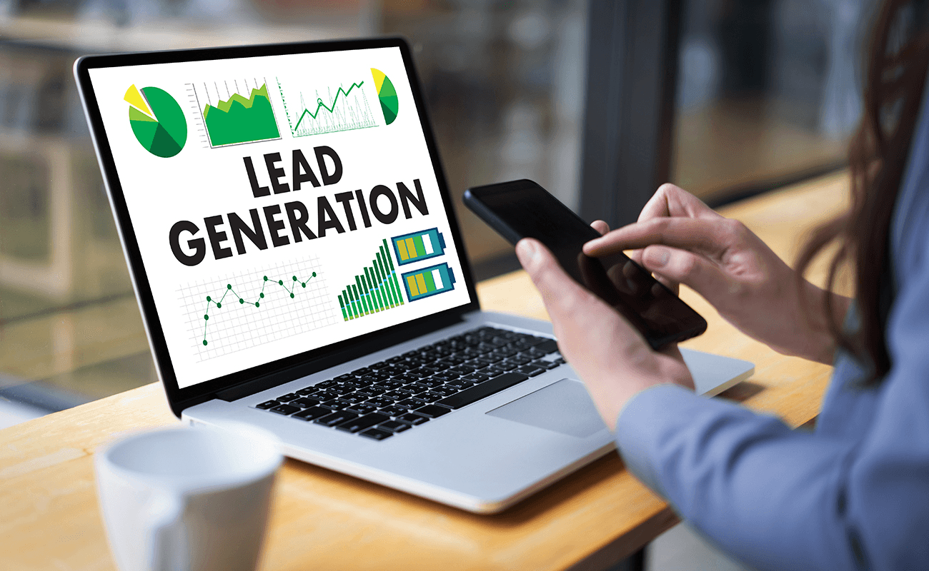 Laptop screen showing lead generation dashboard - Trade Show Lead Generation Ideas