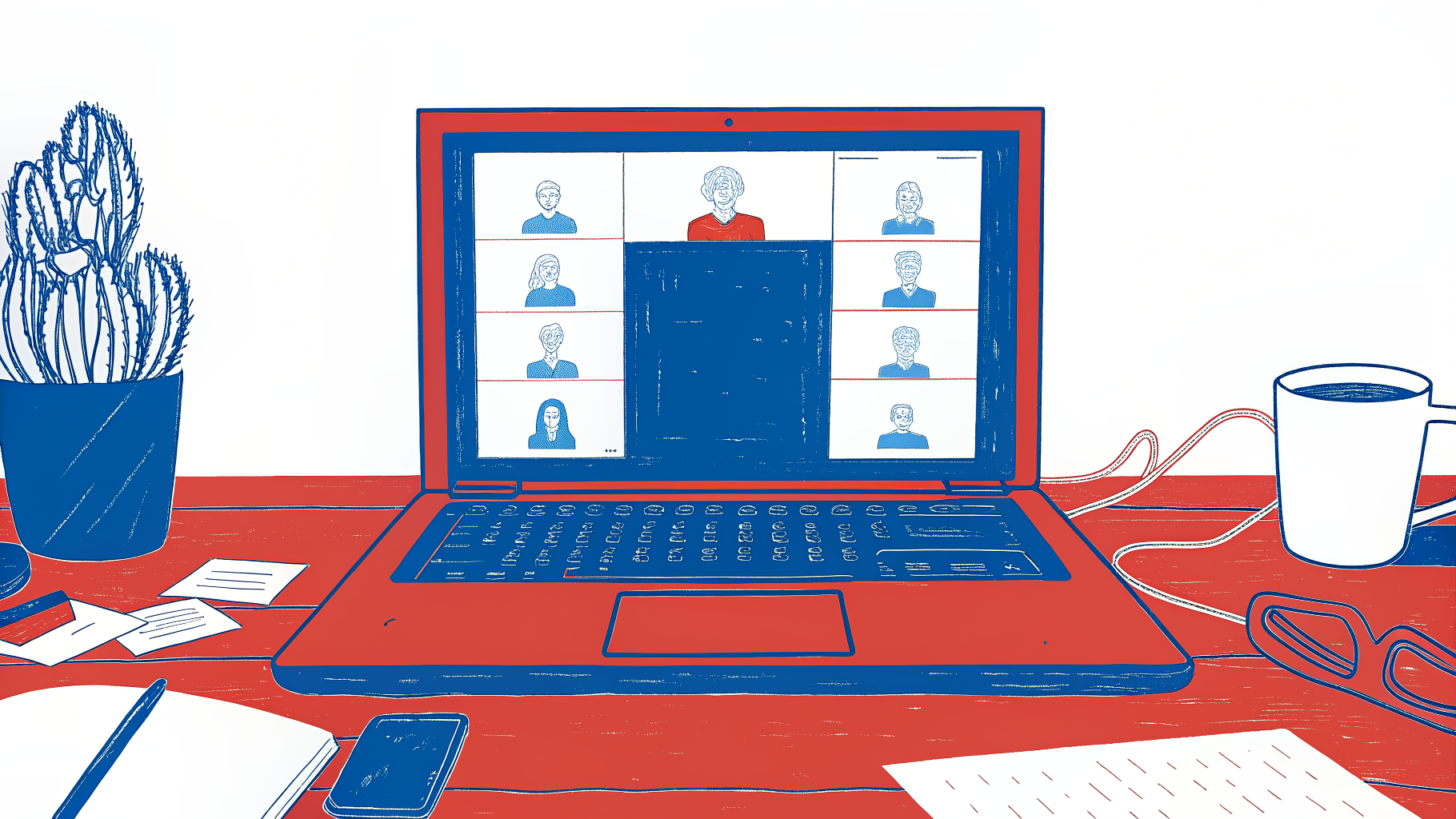 Sales rep's desk with CRM dashboard showing automated contact flow versus empty manual pipeline gap