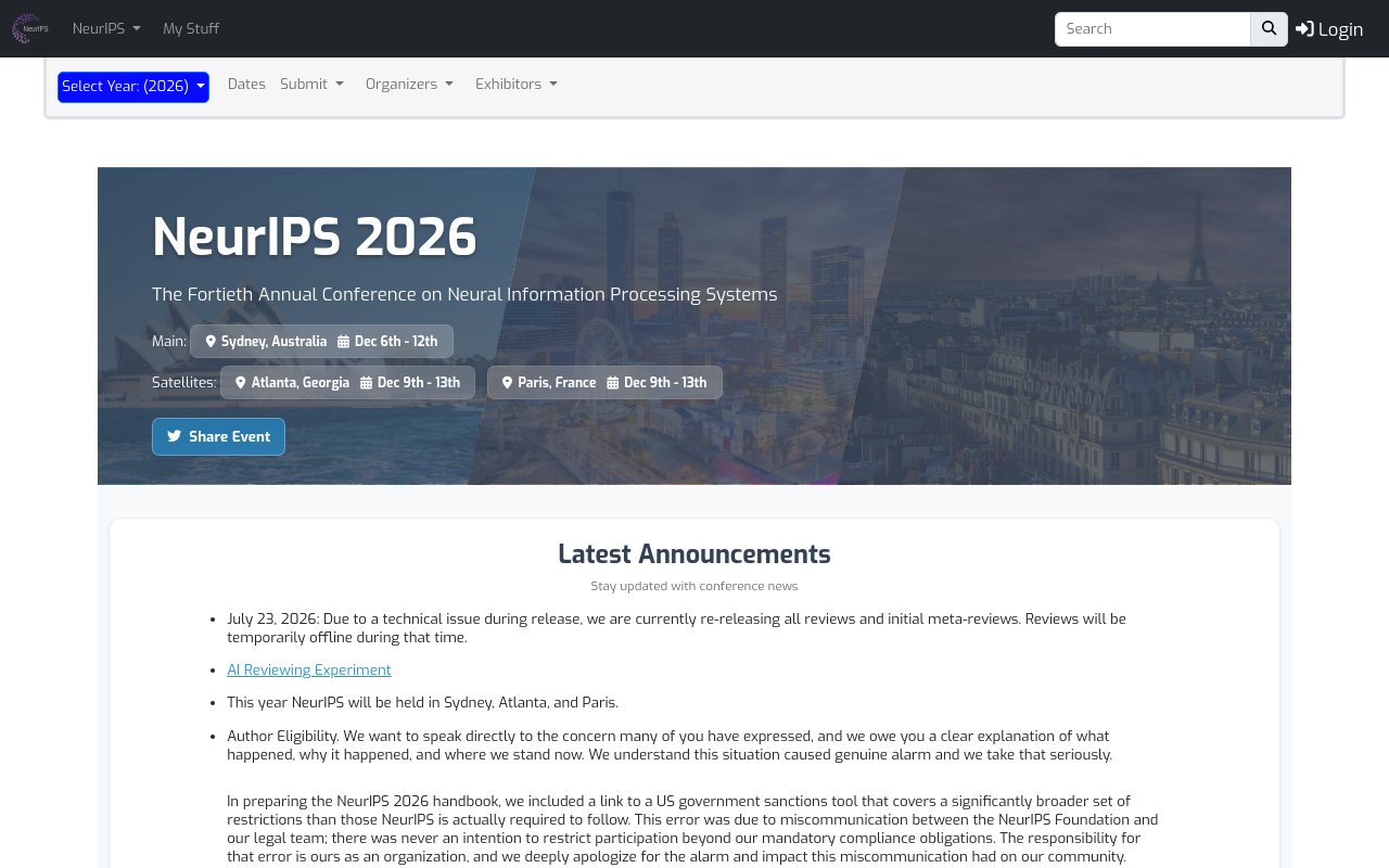 Best Tech Conferences for Networking - neurips 2026 academic ai