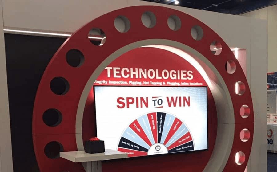 Trade Show Booth Ideas for Small Budgets - interactive spin to win