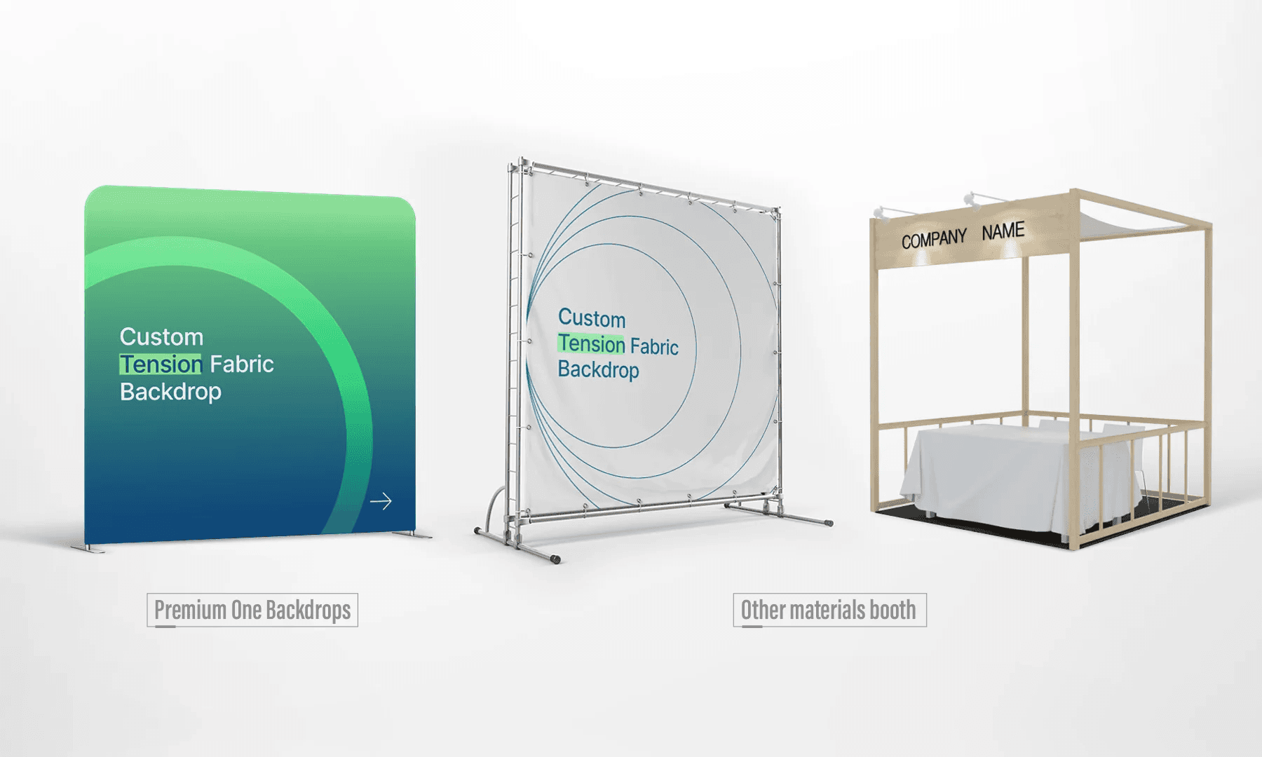 Trade Show Booth Ideas for Small Budgets - tension fabric seg display