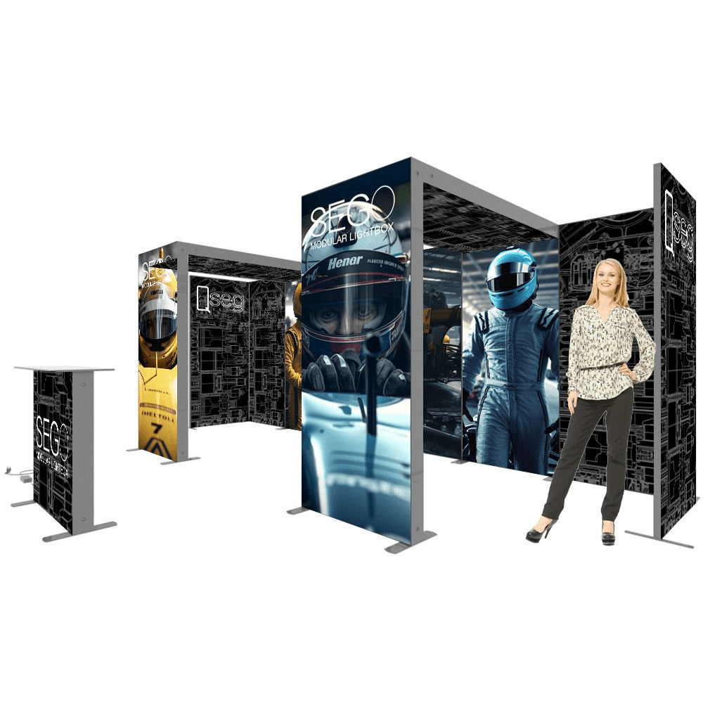  Trade Show Booth Ideas for Small Budgets - folding tabletop display demo