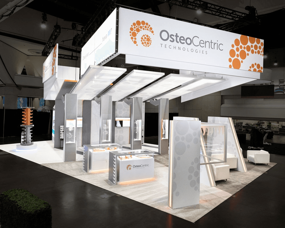 OsteoCentric Technologies trade show exhibition booth - Virtual Conference Booth Ideas