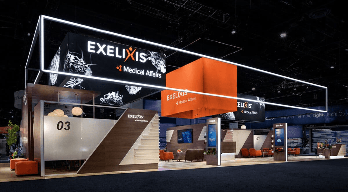 Modern Exelixis Medical Affairs trade booth - Virtual Conference Booth Ideas
