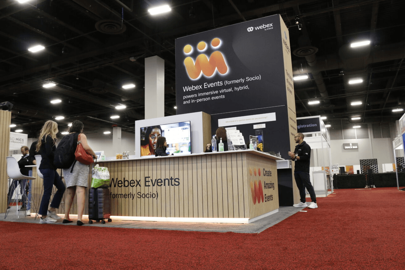 Webex Events trade show exhibition booth - Virtual Conference Booth Ideas