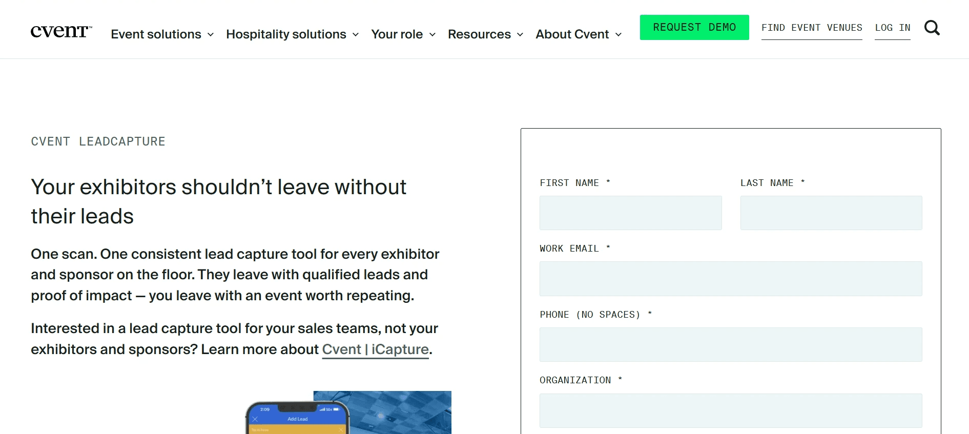 Cvent LeadCapture 