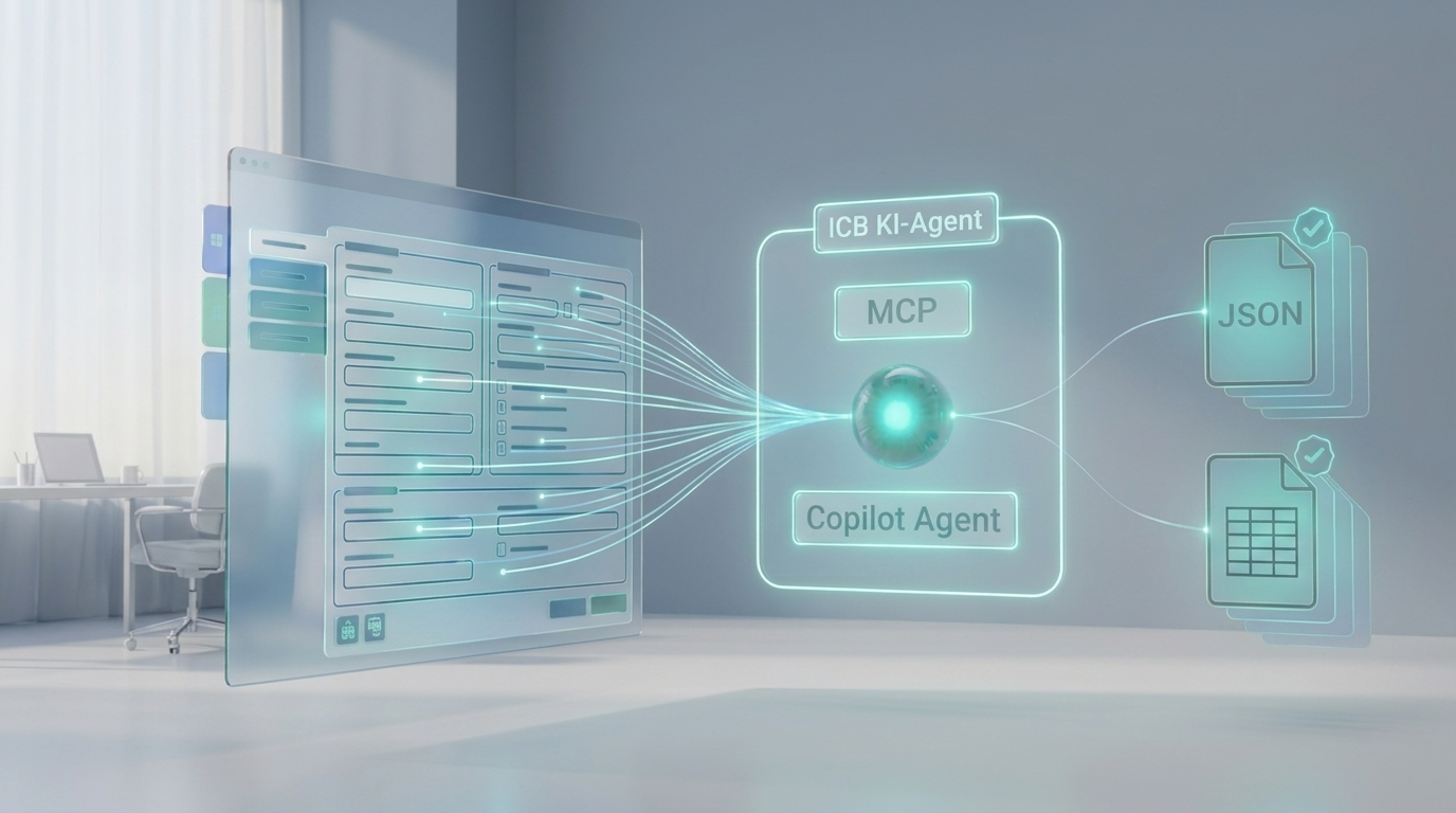 ICB AI Agent with MCP reads a D365 parameter form and generates JSON and Excel documentation