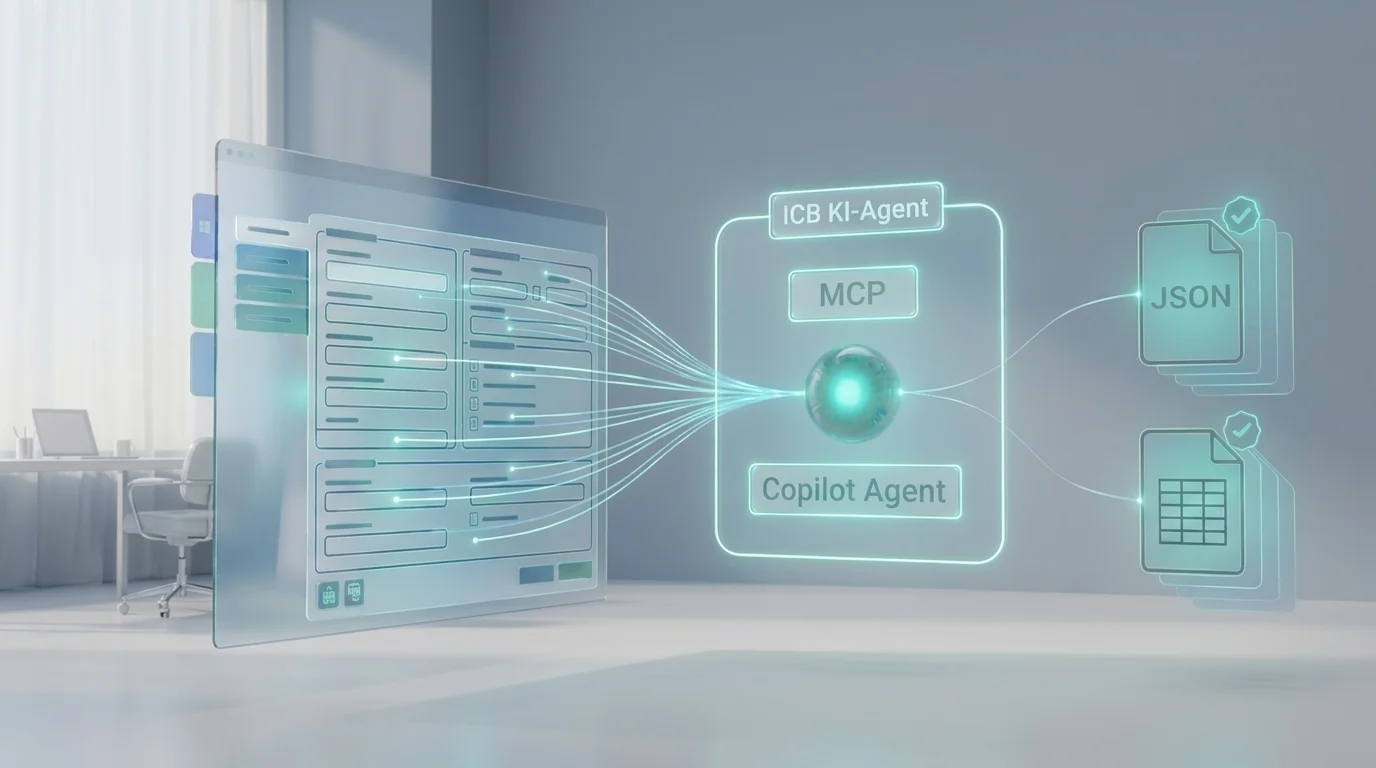 ICB AI Agent with MCP reads a D365 parameter form and generates JSON and Excel documentation