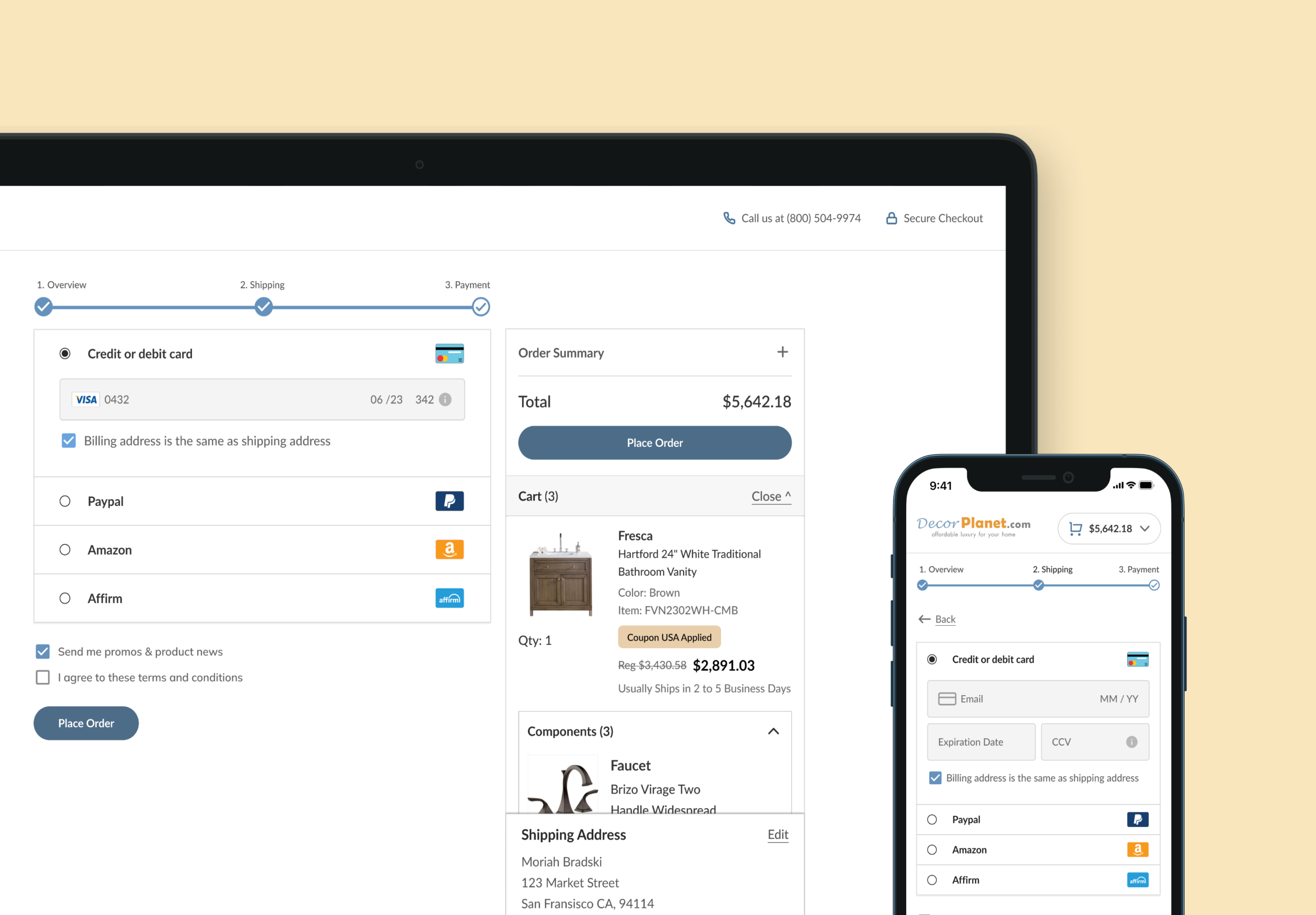 New decor planet checkout design