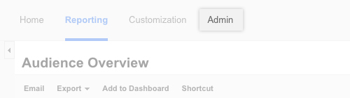 google analytics account admin