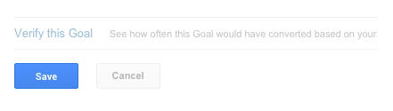 save google analytics goal