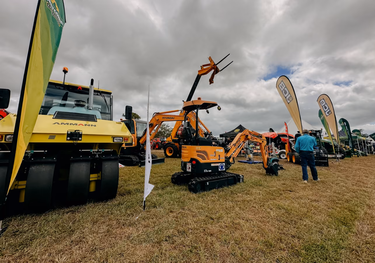 Industrial machinery at the FNQ Field Days