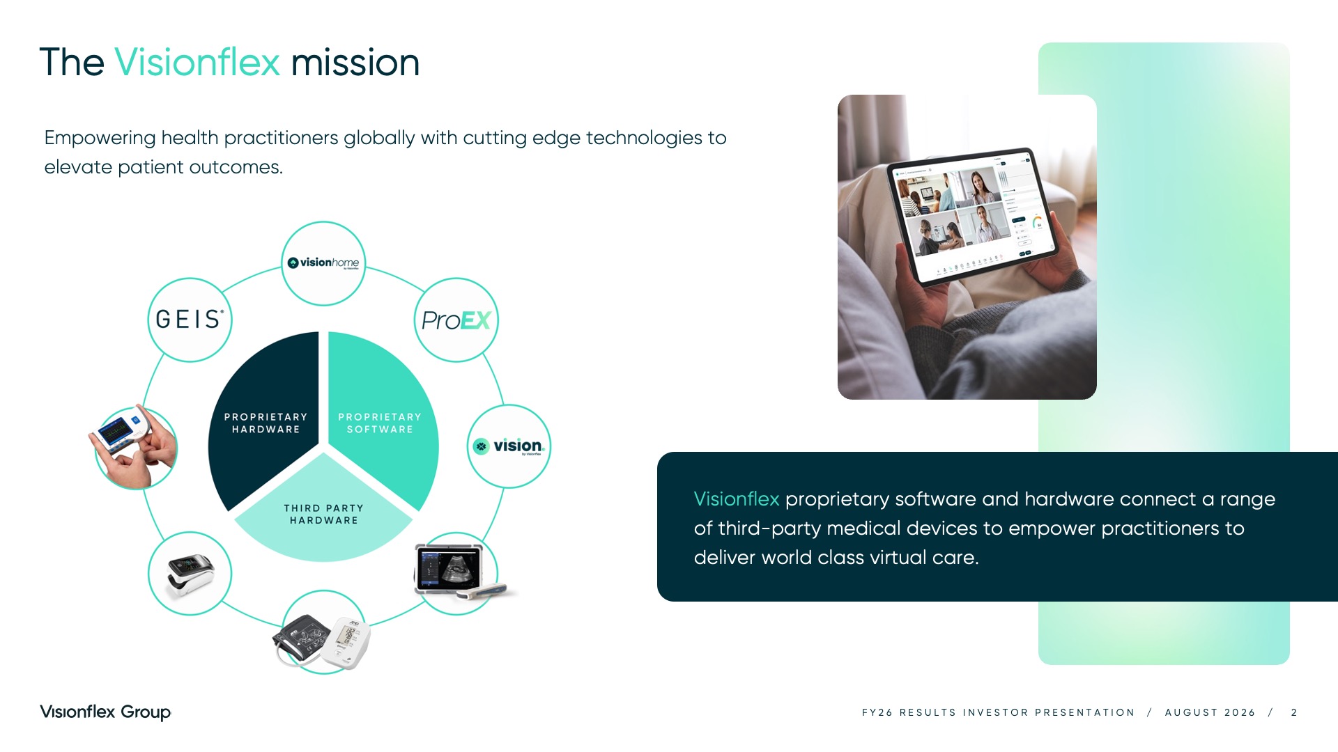 Visionflex Group Limited Investor Presentation August 2026 - The Visionflex mission