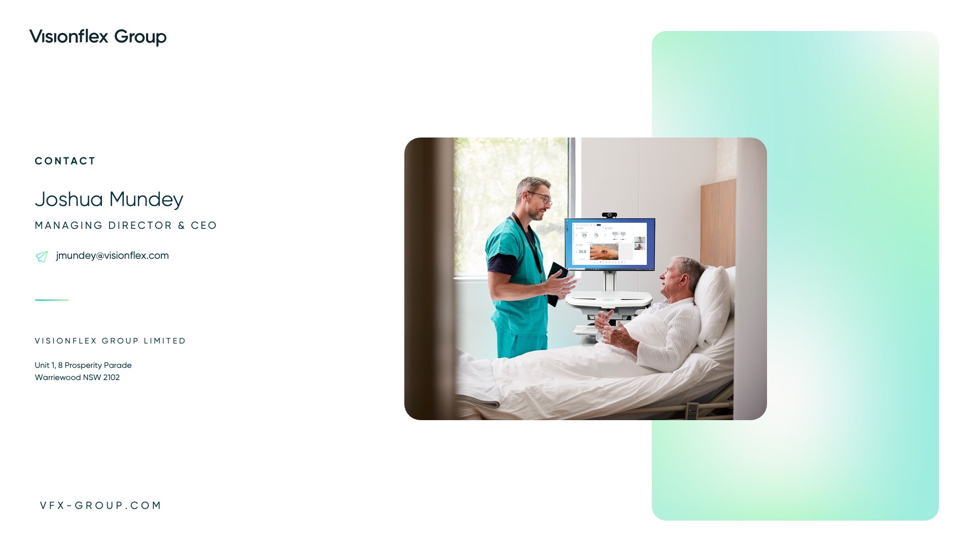 Visionflex Group Limited Investor Presentation August 2026 - Contact