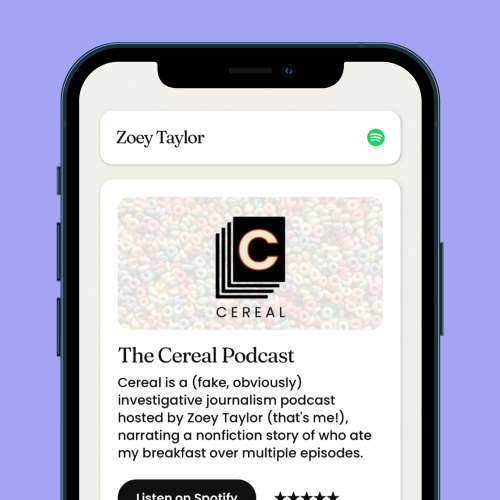 Links Webflow Template Layout #4 Alternate mocked up on an iPhone.