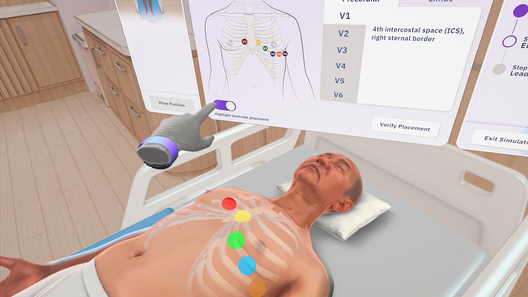 Immersive ECG VR Scenario Training
