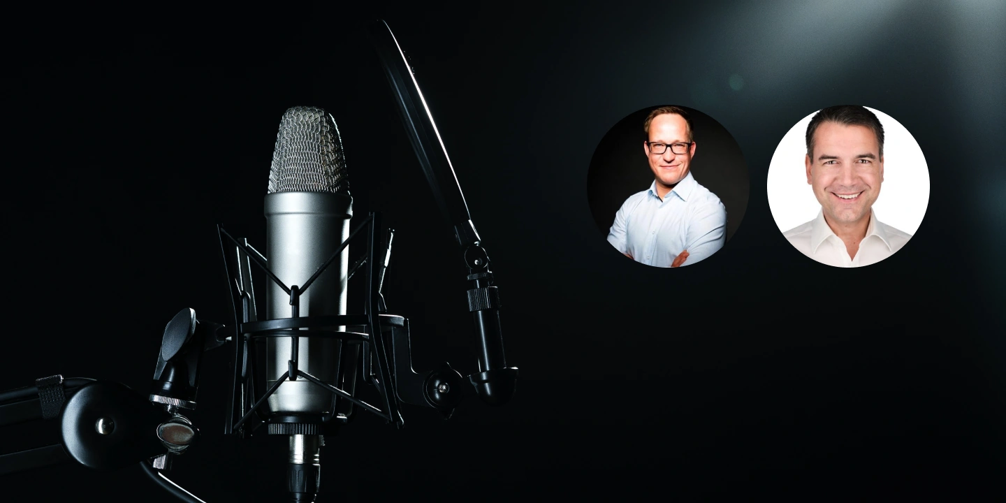Podcast Mikrofon mit Lars Eichhorst und Matthias Reder
