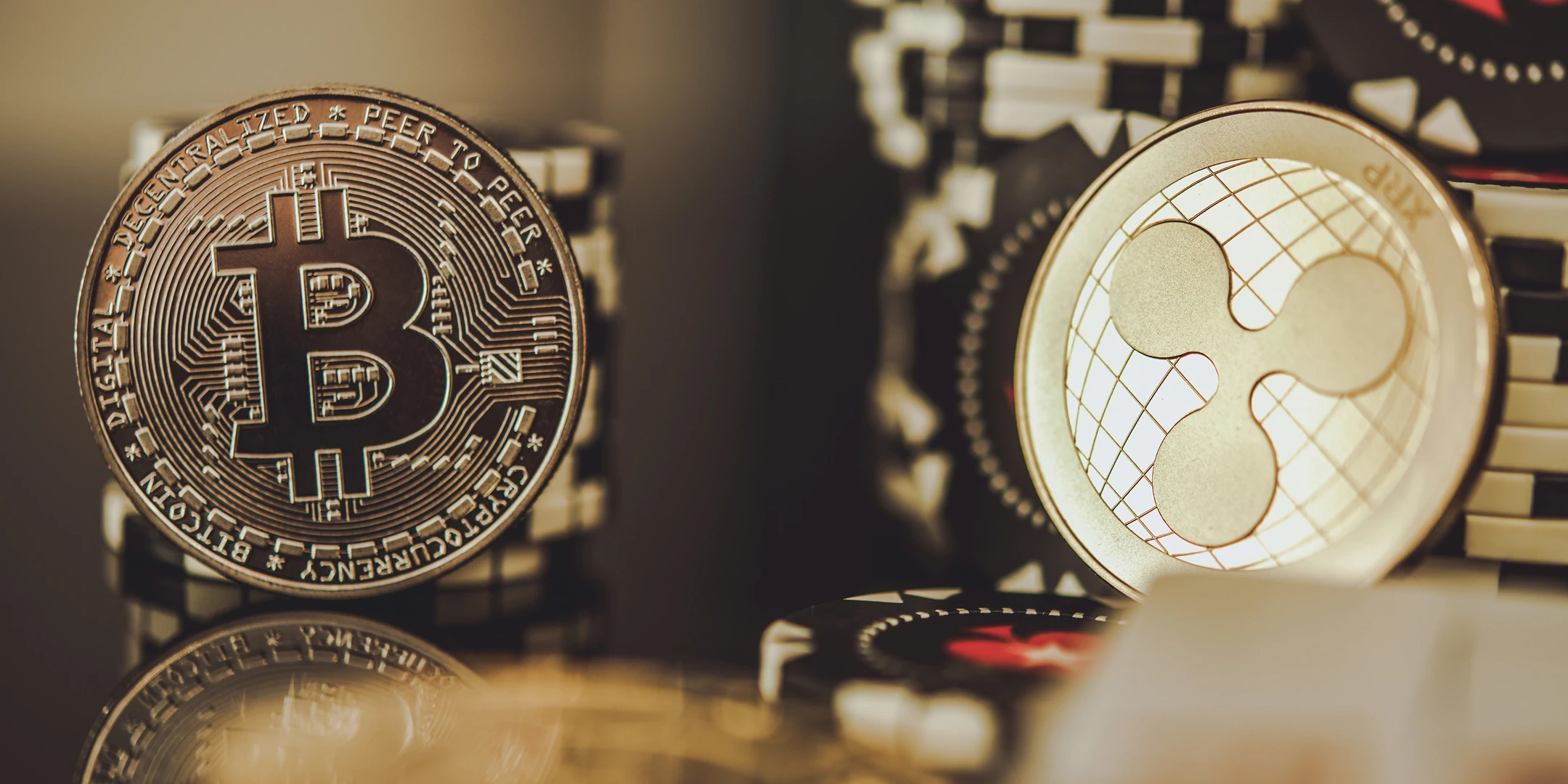 Bitcoin and XRP coin