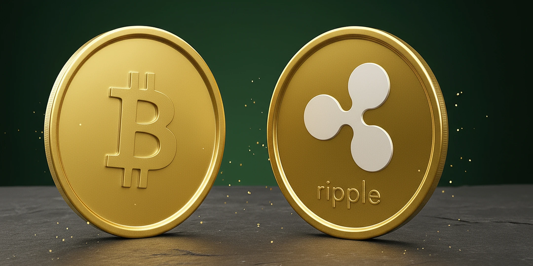 Bitcoin und XRP Münze